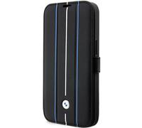 Phone Case Bookcase iPhone 14 Pro BMW Genuine Leather Black Standable