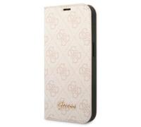 Phone Case Bookcase iPhone 14 Pro Guess Faux Leather Pink Foldable