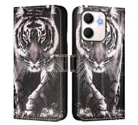 Phone Case Compatible With OPPO A5X 4G Abroad/OPPO A5X 5G Abroad Durable Lightweight PU Leather Wallet Phone Case Flip Folio Shockproof Shell Slim Fit Cover,Tiger