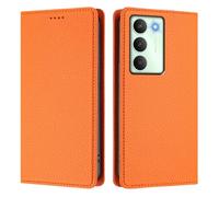 Phone Case Compatible With Realme V70 5G/Realme 14X Global/REALME C75 5G Case,Flip Wallet Leather Phone Case with [3 Card Slots] [Kickstand] [RFID Blocking] Magnetic Cover,Orange