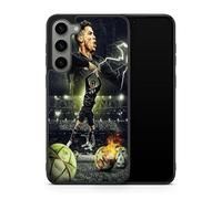 Phone Case Compatible with Samsung Galaxy A54 - Cristiano Ronaldo - Legendary Action - HD Sublimation - Silicone Black - Madness Cases