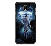 Phone Case Compatible with Samsung Galaxy J3 2017 - Cristiano Ronaldo - Match Intensity - HD Sublimation - Black Silicone - Madness Cases