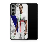 Phone Case Compatible with Samsung Galaxy S25 Plus - Cristiano Ronaldo - European Style - HD Sublimation - Silicone Black - Madness Phone Case