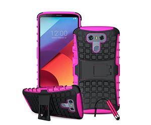 Phone Case Compatible with Sony Xperia XZ Premium Heavy Duty Armour Case for Shockproof Kickstand Case with Hard Shell Silicone Case Tough Strong Lightweight - Pink