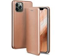 OneFlow Phone Case, Compatible with Apple iPhone 11 Pro Max, Foldable, Mobile Phone Case with Card Slot, Flip Case Call Function, Leather Look Flip Case with Silicone Bumper, Seasons - Rosé