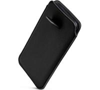 ONEFLOW Liberty Case for iPhone 16 Pro Mobile Phone Slip Case with Pull-Out Function, PU Leather Mobile Phone Case, Protective Case with Tab, Sleeve Case for Inserting, Black