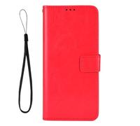 Phone Case for ASUS ROG Phone 9,PU Leather Magnetic flipping page,Stand up movie watching design,360°full surround protection Wallet design with card slots-Red