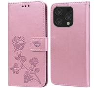 Phone Case for Doogee N55/N55 Pro/N55 Plus with Kickstand,Card Slots,Silicone Bumper,Shockproof,Flip Wallet Leather Protective Cover for Doogee N55/N55 Pro/N55 Plus Pink