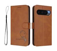 Phone Case for Google Pixel 10 Pro XL 5G Global/Pixel 9 Pro XL,PU Leather Wallet RFID Blocking Card Slots Holder Notebook Kickstand Shockproof Flip Folio Cover,Brown