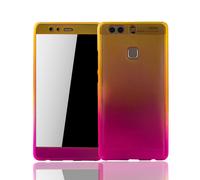 Phone Case for Huawei P9 Plus Full Cover Screen Protector Bumper Shocking Pink