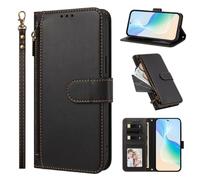 Phone Case for iPhone 11, Shockproof PU Leather Wallet Case with 4 Card Slots Stand Magnetic Flip Zipper Pocket Cover, Black