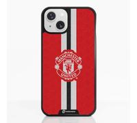 Phone Case for iPhone 13 Official Manchester United FC Black | -Patented 3D Effect Design-Officially Licensed-Vertical Stripe-Lightweight & Durable Protection