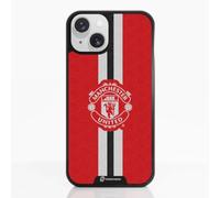 Phone Case for iPhone 14 Official Manchester United FC Black | -Patented 3D Effect Design-Officially Licensed-Vertical Stripe-Lightweight & Durable Protection