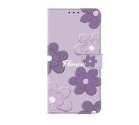 Phone Case for iPhone 14 Pro Max with Credit Card Holder, Premium Flowers Leather Cover TPU Bumper Magnetic Stand Adsorption Flip Wallet Cover for iPhone 14 Pro Max Women Men, Purple-2