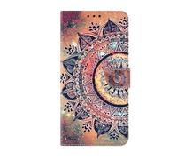 Phone Case for iPhone 14 Pro Max with Credit Card Holder, Premium Flowers Leather Cover TPU Bumper Magnetic Stand Adsorption Flip Wallet Cover for iPhone 14 Pro Max Women Men, Mandala