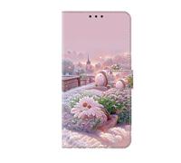 Phone Case for iPhone 15 Pro Max with Credit Card Holder, Premium Flowers Leather Cover TPU Bumper Magnetic Stand Adsorption Flip Wallet Cover for iPhone 15 Pro Max Women Men, garden