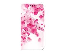 Phone Case for iPhone 17 Pro Max with Credit Card Holder, Premium Flowers Leather Cover TPU Bumper Magnetic Stand Adsorption Flip Wallet Cover for iPhone 17 Pro Max Women Men, Pink