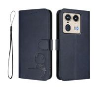 Phone Case for Moto edge 50 Ultra 5G (Abroad) Curved Screen/Moto X50 Ultra 5G (Domestic) Curved Screen,PU Leather Wallet RFID Blocking Card Slots Holder Notebook Flip Folio Cover,Blue