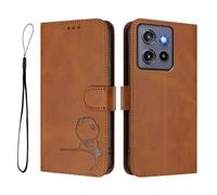 Phone Case for MOTO G Stylus 5G 2025 Global,PU Leather Wallet RFID Blocking Card Slots Holder Notebook Kickstand Shockproof Flip Folio Cover,Brown