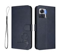 Phone Case for Moto X30 pro 5G/Moto edge 30 Ultra,PU Leather Wallet RFID Blocking Card Slots Holder Notebook Kickstand Shockproof Flip Folio Cover,Blue