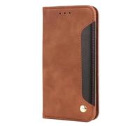 Phone Case for Motorola Moto G54, Motorola Moto G54 Wallet Case, Premium Leather Kickstand Card Slots Magnetic Adsorption Soft TPU Shockproof Flip Cover for Motorola Moto G54 Brown