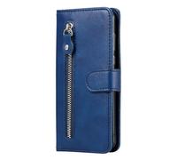 Phone Case for OnePlus Nord CE4 Lite, Shockproof Zipper PU Leather Folio Cover Magnetic Closure Full Protection Book Design Wallet Flip with Card Slots Kickstand for OnePlus Nord CE4 Lite blue