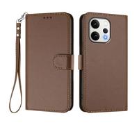 Phone Case for OPPO RENO 15 Abroad,PU Leather Foldable Stand Function Magnetic Flip Cases with [RFID Blocking][Credit Card Holder],Flip Book Protective Cover Women Men Phone case.Brown