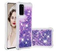 Phone Case for Redmi Note 14 Pro+ 5G, 3D Glitter Quicksand Flowing Liquid Bling Sparkle Cute Clear Transparent TPU Gel Silicone Shockproof Cover Protective Case for Redmi Note 14 Pro+ 5G Deep purple