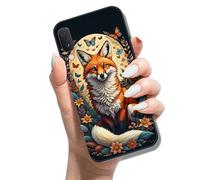Phone Case for Samsung Galaxy A10 / M10 Silicone Case Slim Thin Soft TPU Cover with Cute Pattern Design Case for Girls Women - Fox Butterfly