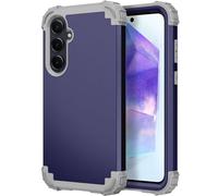 Phone Case for Samsung Galaxy A35/A55 5G Hard Cover Shockproof Soft Silicone Bumper Hybrid Three Layer Heavy Duty Grip Rugged Protective Cell Accessories A 35 55 A355G A555G SM-A356U Blue