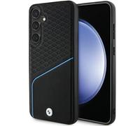 Phone Case Galaxy S24 BMW MagSafe Genuine Leather Black Logo Metal