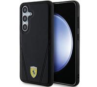 Ferrari Hot Stamp V Lines with MagSafe Hard Case for Samsung Galaxy S24 Black