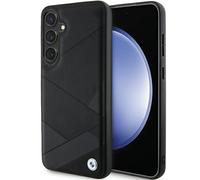 Phone Case Galaxy S24 Plus BMW Genuine Leather Black Lines Logo