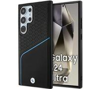Phone Case Galaxy S24 Ultra BMW MagSafe Genuine Leather Black Blue