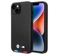 Phone Case iPhone 14 BMW Leather Tricolor Black Magsafe Compatible