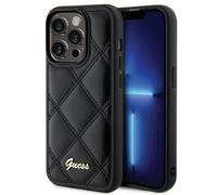 Guess Quilted Metal Logo Case for iphone 15 Pro 6.1" Black - GUHCP15LPSQSQSK