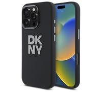 Phone Case iPhone 16 Pro Max DKNY Silicone Black Logo Glossy