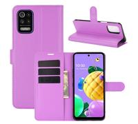 Phone Case Protection Case For LG K52 Flip Cover Bag Pouch Bumper Purple New