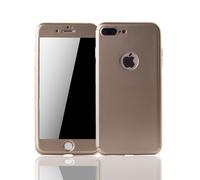 Phone Case Protection For Apple iPhone 8 Plus Full Cover Screen Protector Gold