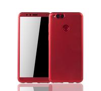 Phone Case Protection For Huawei Honor 7X Full Cover Screen Protector Bumper Red