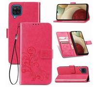 Phone Case Protection For Samsung Galaxy A12 Flip Cover Bag Pouch Pink New