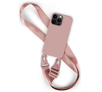 Phone Case with Strap for iPhone 16 Pro Phone Chain Silicone Wrap Around Case