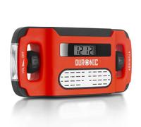 Duronic Solar Radio Apex, Wind Up Radio, Survival Equipment, Dynamo AM/FM Emergency Weather Small Portable Radio with Battery for Camping, Hiking, Fishing, Outdoor Festivals, Emergencies