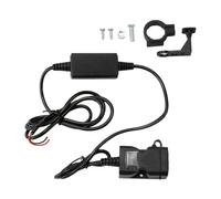 Phone Charger For Motorcycle - USB 12V Waterproof Adapter, Handlebar Mounted Power Outlet, Energy Saving Charging Kit | Fast Charge For Mobile Phone, Tablet, GPS Navigation
