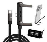 Phone Charger Stand,240W USB C to USB C Fast Charging Cable Invisible Stand | 5FT Flat Phone Charger with Stand,Folding Phone Holder Charger Type C Cable for iPhone 17e 17 Pro Max Air 16 15,Samsung,Pixel