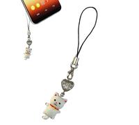 Phone Charm - Cat Anti-lost Key Ring Strap, Cute Phone Strap | Hanging Charm Purse Key Bag for Cell Phone, Wrist Bracelet Accessories, Decorative Cat Pendant for Adults and Teens, 説明を参照してください