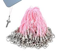 Phone Charm Chain 100pcs Lobster Clasp Bracelet Wrist Lanyard Phone Case for Women Men Jewelry Making Backpack Keychain, Fare riferimento alla descrizione, Polyester + Alloy, Please refer to