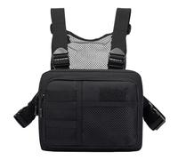 Phone Chest Harness Running | Chest Pack Shoulder Belt Bag Outdoor - Running Organizing Pouch, Lightweight Utility Pack for Fishing Mountaineering, Breathable, black, Refer to description, Unisex