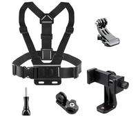 Phone Chest Mount Kit, Action Camera Chest Mount Harness Strap Compatible with iPhone 16 15 14 13 GoPro Hero 13 12 11 10 9 8 7 6 5 Session DJI Osmo Samsung Most Cell Phones Action Cameras, Hands-Free