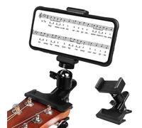 Phone Clamp Mount - Overhead Phone Holder, Guitar Phone Holder, Non-Slip Live Broadcast Mount Clip | Clamp Phone Stand, Portable Guitar Phone Holder, Guitar Accessories for